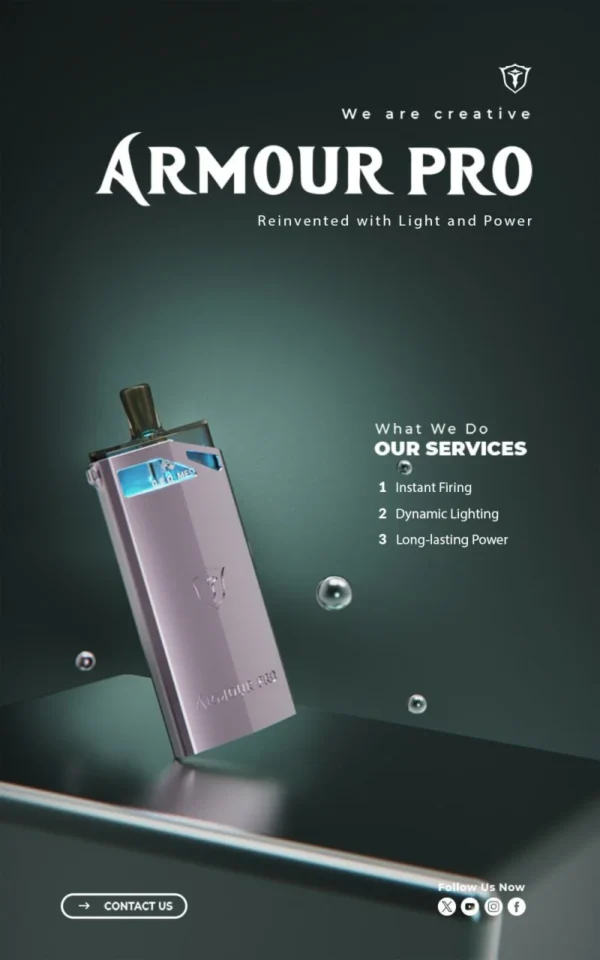 photo_6213071906706408430_y-2 【小煙主機】SAMURAI ARMOUR PRO 30W 將軍 PRO 發光主機 大電量1500mAh 3ML油倉 可調瓦 可調進氣 附防塵蓋