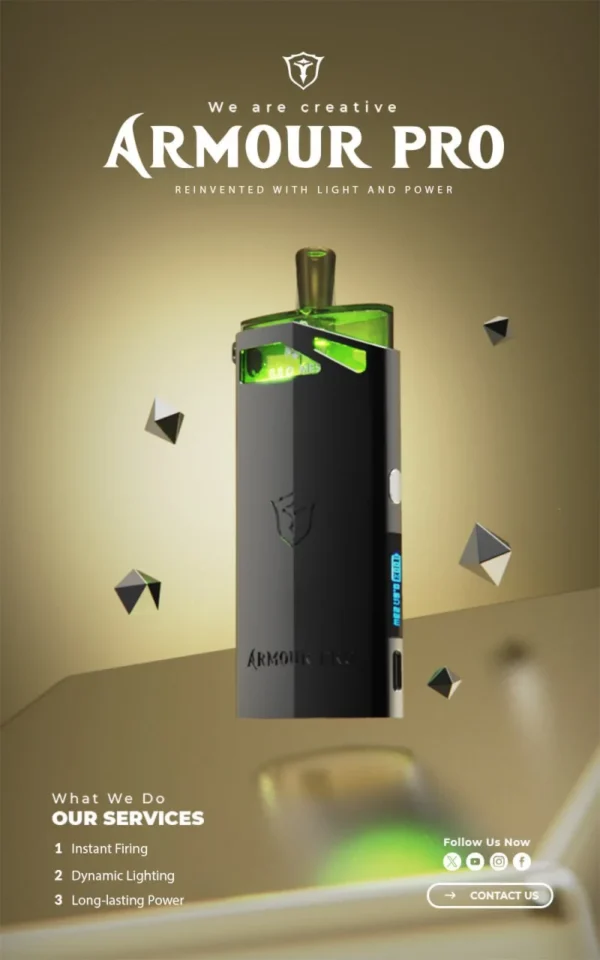 photo_6213071906706408431_y-2 【小煙主機】SAMURAI ARMOUR PRO 30W 將軍 PRO 發光主機 大電量1500mAh 3ML油倉 可調瓦 可調進氣 附防塵蓋