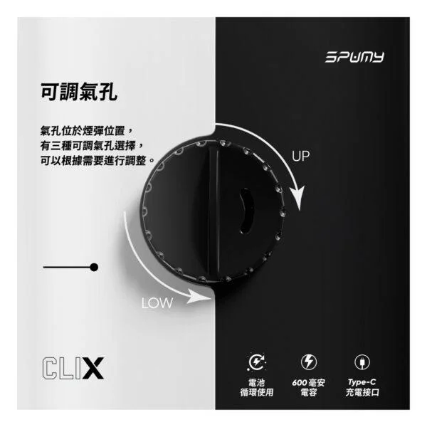 ★柒★【Spumy】CLXI-7500-構造002-600x600-1 【拋棄式】SPUMY CLIX 7500 Puffs 一次性煙彈 一盒1入 (1pcs)3%