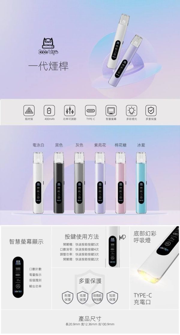 photo_2026-03-19_17-00-34 【拋棄式】DoDo VAPE 通用一代 螢幕顯示可調瓦單主機 (通用RELX悅克/SP2s/KISS/ILIA/LANA)