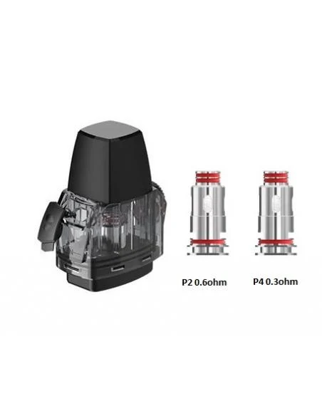 pago-pod-cartridge-vaptio-replacement-45ml-2-coils 【耗材】VAPTIO PAGO 0.3Ω/0.6Ω成品芯(一盒五入) 空油倉一入(內附0.3Ω/0.6Ω成品芯各1顆)